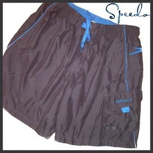 Speedo Men’s Gray Volley Swim Shorts Size L